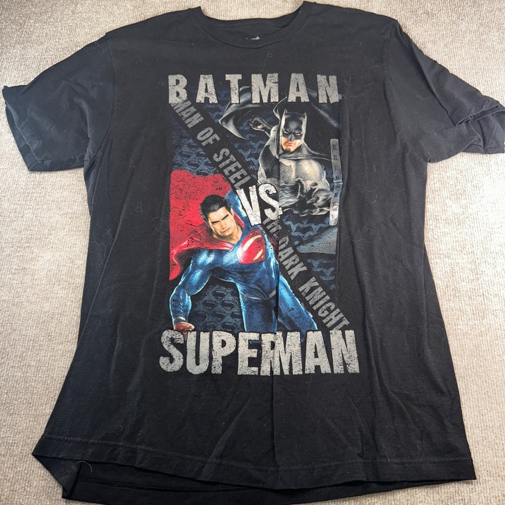 DC Comics Batman v Superman‎ Dawn of Justice Graphic T-Shirt Black XL 5925